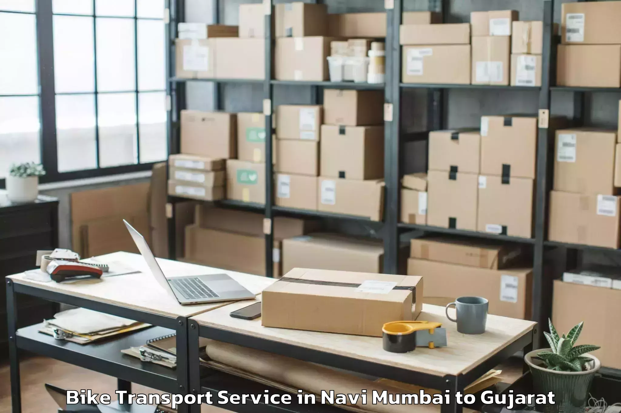 Trusted Navi Mumbai to Vansada Bike Transport